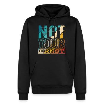 Not Your Ernst Nicht dein Ernst Denglisch als Gesc - Männer Premium Bio Hoodie - Schwarz - Vorne - Nico (187cm)