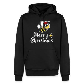 Christmas Bee merry Christmas Santa Claus - Men’s Premium Organic Hoodie - black - Front - Nico (187cm)