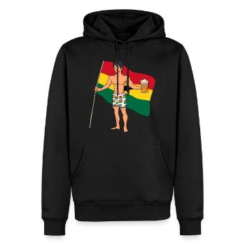 Ghana Hot Boy - Men’s Premium Organic Hoodie - black - Front - Nico (187cm)