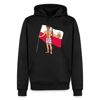 Poland Hot Boy - Men’s Premium Organic Hoodie - black - Front - Nico (187cm)