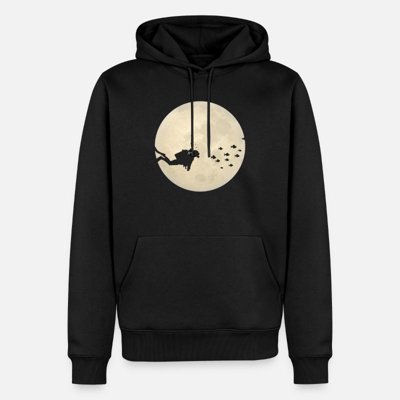 Space diver - Sweat à capuche Premium bio Homme - noir
