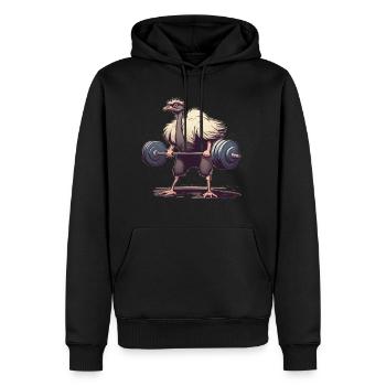 Strauß - Männer Premium Bio Hoodie - Schwarz - Vorne - Nico (187cm)