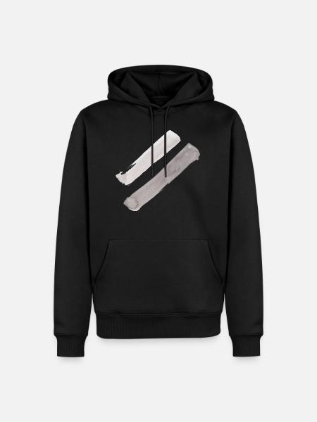 stripe - Men’s Premium Organic Hoodie - black