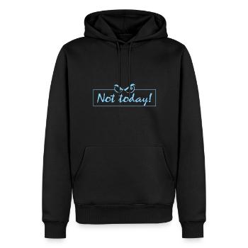 not today - Männer Premium Bio Hoodie - Schwarz - Vorne - Nico (187cm)