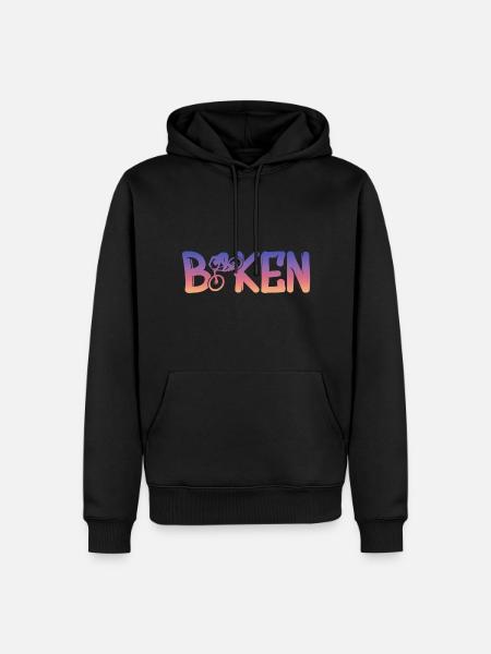 Biken - Männer Premium Bio Hoodie - Schwarz