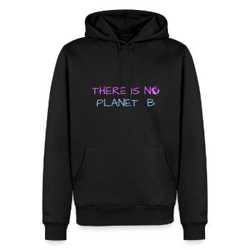 there is no planet b - Männer Premium Bio Hoodie - Schwarz - Vorne - Nico (187cm)
