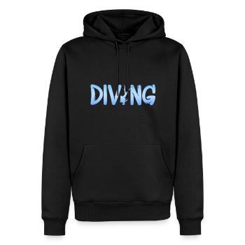 diving - Männer Premium Bio Hoodie - Schwarz - Vorne - Nico (187cm)