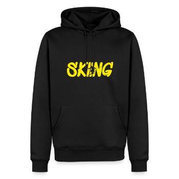 Skifahren, Skiing, Ski - Männer Premium Bio Hoodie - Schwarz - Vorne - Nico (187cm)