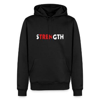 Bodybuilding Kleidung Trenbolon Gewichtheben - Männer Premium Bio Hoodie - Schwarz - Vorne - Nico (187cm)