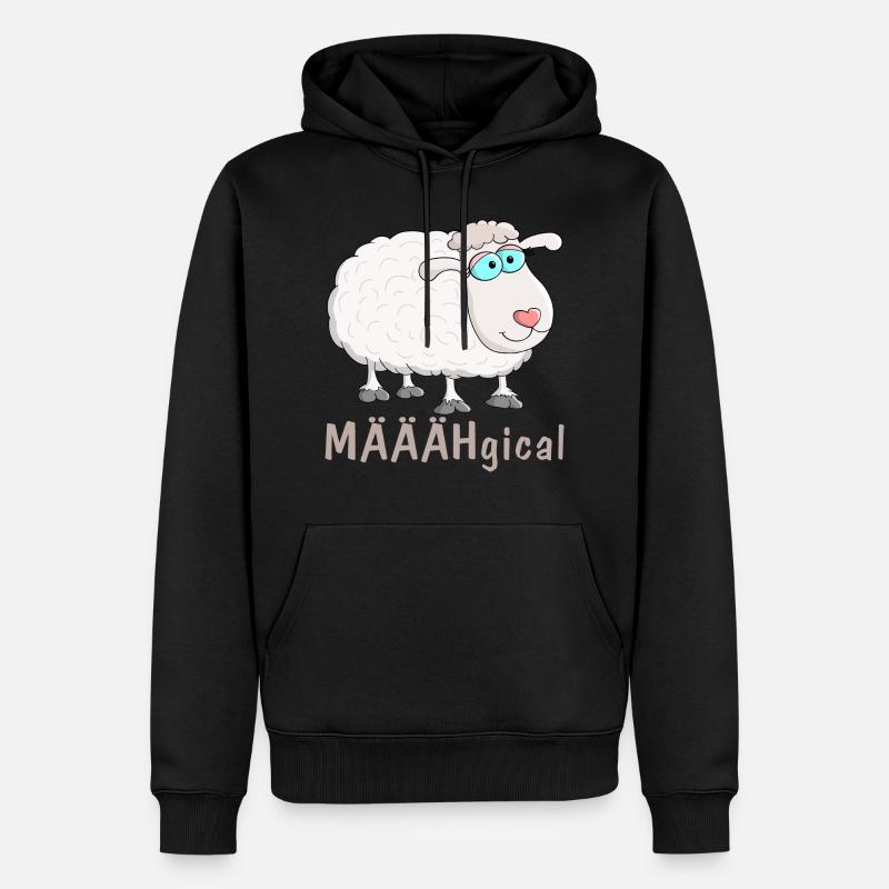 mouton - Sweat à capuche Premium bio Homme - noir
