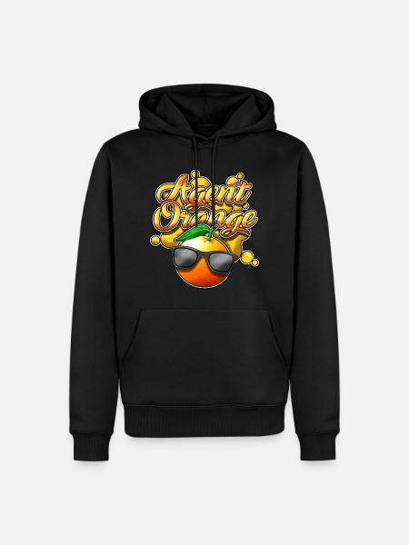 Agent Orange - Männer Premium Bio Hoodie - Schwarz