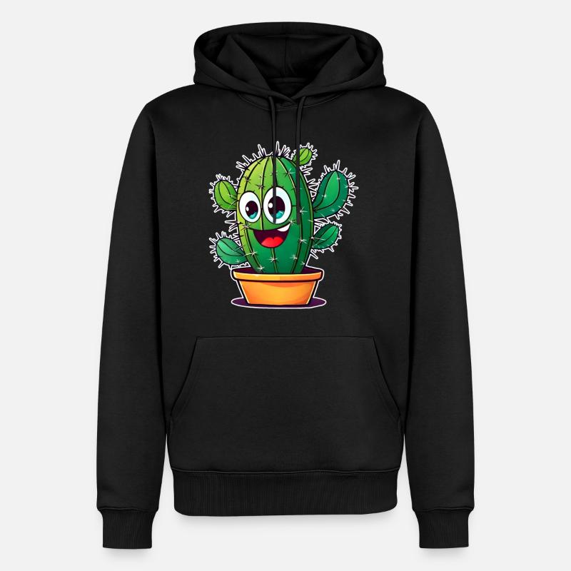 Mon petit cactus vert - Sweat à capuche Premium bio Homme - noir