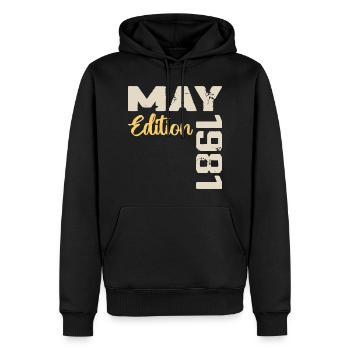 Mai 1981 Geburtstag Mai 1981 Geschenk Mai 1981 Mai - Männer Premium Bio Hoodie - Schwarz - Vorne - Nico (187cm)