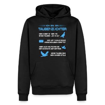 Taubenzüchter Taubenzucht Tauben Geschenk - Männer Premium Bio Hoodie - Schwarz - Vorne - Nico (187cm)