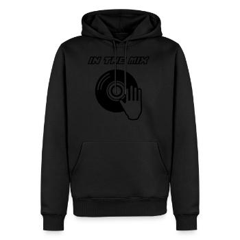 IN THE MIX !!! - Sweat à capuche Premium bio Homme - noir - Devant - Nico (187cm)