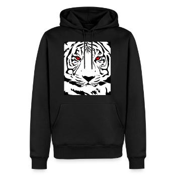 Tieger,Tier,Tiere,Katze,Wildkatze,Raubkatze,Natur - Männer Premium Bio Hoodie - Schwarz - Vorne - Nico (187cm)