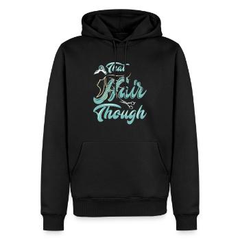 Diese Haare aber..! - Geschenk - Männer Premium Bio Hoodie - Schwarz - Vorne - Nico (187cm)