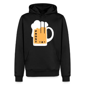 Prost Bier Alkohol Krug - Männer Premium Bio Hoodie - Schwarz - Vorne - Nico (187cm)