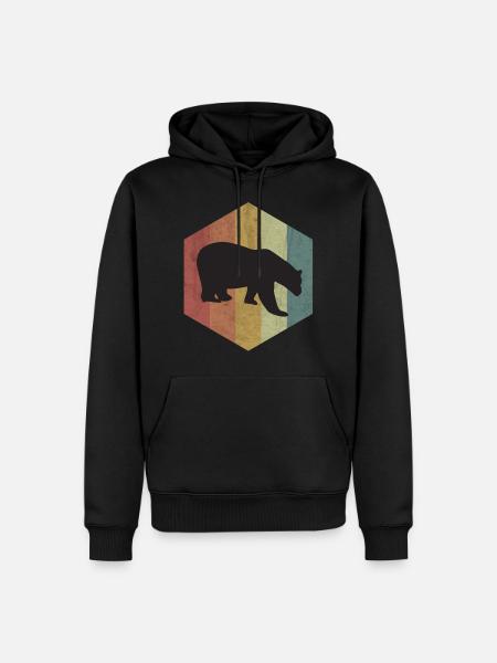 Bear brown bear bear polar bear polar bear gift - Men’s Premium Organic Hoodie - black