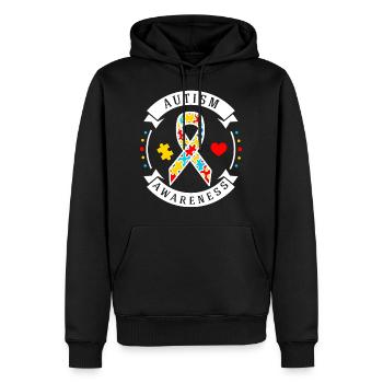 Autismus Autist ADHS Autism Awareness Geschenk - Männer Premium Bio Hoodie - Schwarz - Vorne - Nico (187cm)