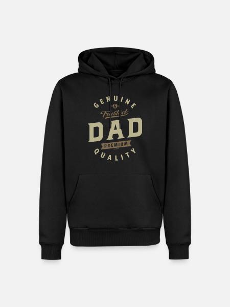 Genuine Dad - Men’s Premium Organic Hoodie - black