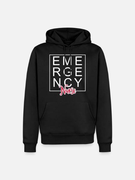 infirmière - Sweat à capuche Premium bio Homme - noir