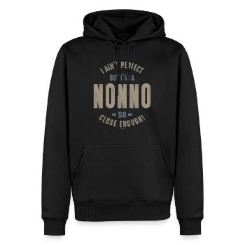 Nonno parfait - Sweat à capuche Premium bio Homme - noir - Devant - Nico (187cm)