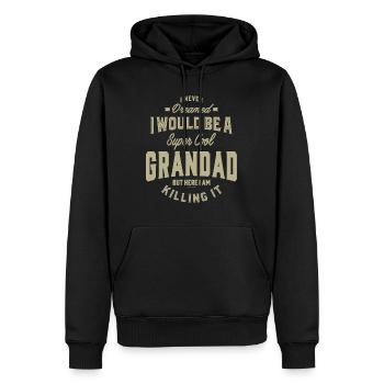 Super Cool Grandad - Sweat à capuche Premium bio Homme - noir - Devant - Nico (187cm)