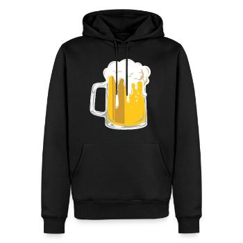 Bierkrug Bier - Männer Premium Bio Hoodie - Schwarz - Vorne - Nico (187cm)
