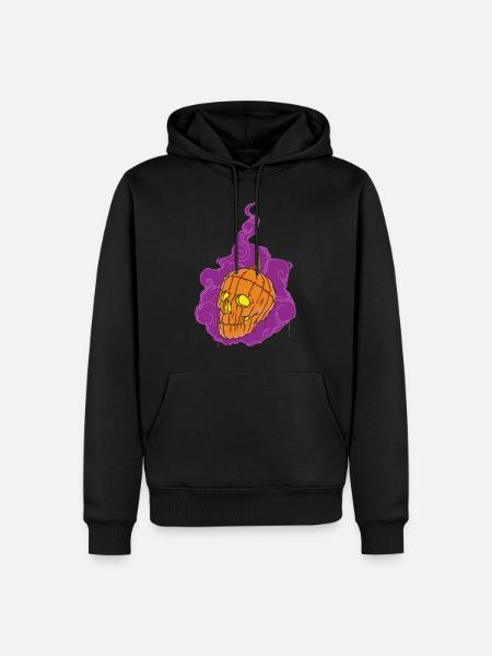 Kürbiskopf - Männer Premium Bio Hoodie - Schwarz