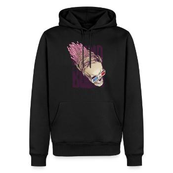 MIND BLOWN - Sweat à capuche Premium bio Homme - noir - Devant - Nico (187cm)
