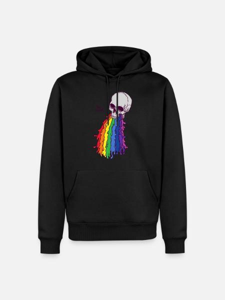 PUKE SKULL - Men’s Premium Organic Hoodie - black