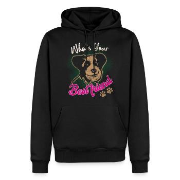 Hund und Hunde - Männer Premium Bio Hoodie - Schwarz - Vorne - Nico (187cm)