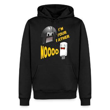 diskette usb vater Pc nerd geek geschenk lustig - Männer Premium Bio Hoodie - Schwarz - Vorne - Nico (187cm)