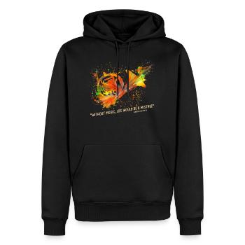 French horn - Men’s Premium Organic Hoodie - black - Front - Nico (187cm)
