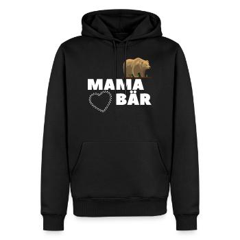 Mama Mutter Bear Bär Mamabaer Muttertag Tier - Männer Premium Bio Hoodie - Schwarz - Vorne - Nico (187cm)