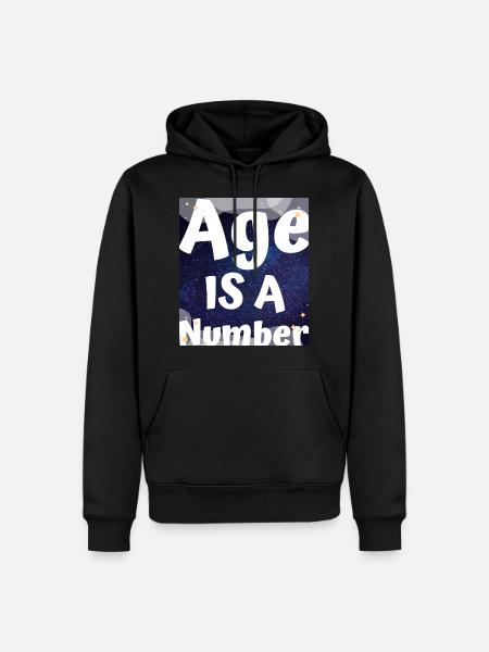 AGE IS A NUMBER - Men’s Premium Organic Hoodie - black