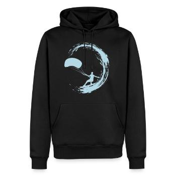 Kite Surfen - Männer Premium Bio Hoodie - Schwarz - Vorne - Nico (187cm)