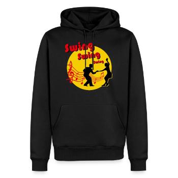 Paar, das Swing tanzt - Männer Premium Bio Hoodie - Schwarz - Vorne - Nico (187cm)