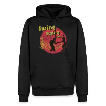 Paar, das Swing tanzt - Männer Premium Bio Hoodie - Schwarz - Vorne - Nico (187cm)