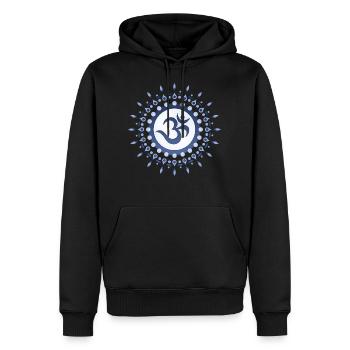 Om Sonne Mandala Spirituelles Yoga Mantra Symbol - Männer Premium Bio Hoodie - Schwarz - Vorne - Nico (187cm)