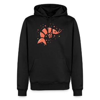 Crevettes fruits de mer Animaux de mer Crevettes - Sweat à capuche Premium bio Homme - noir - Devant - Nico (187cm)