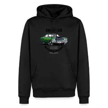 La classique américaine - Sweat à capuche Premium bio Homme - noir - Devant - Nico (187cm)