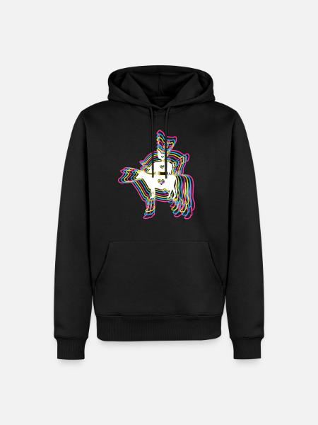 Vegan vegan vegan glitch - Men’s Premium Organic Hoodie - black