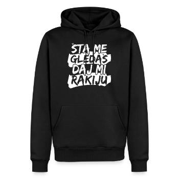Balkans Jugo Rakija - Sweat à capuche Premium bio Homme - noir - Devant - Nico (187cm)