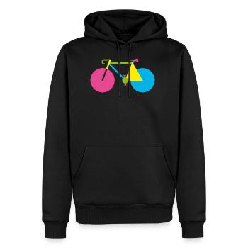Fahrrad Kunst Rennrad - Männer Premium Bio Hoodie - Schwarz - Vorne - Nico (187cm)