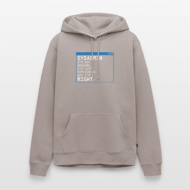 System Admin Administrator Computer Programmierer Männer Premium Bio Hoodie