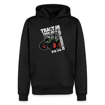 Tractor - tug - farmer - farmer - Men’s Premium Organic Hoodie - black - Front - Nico (187cm)