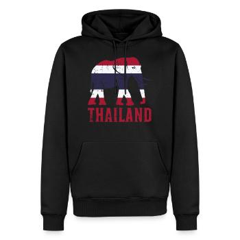 La Thaïlande - Sweat à capuche Premium bio Homme - noir - Devant - Nico (187cm)