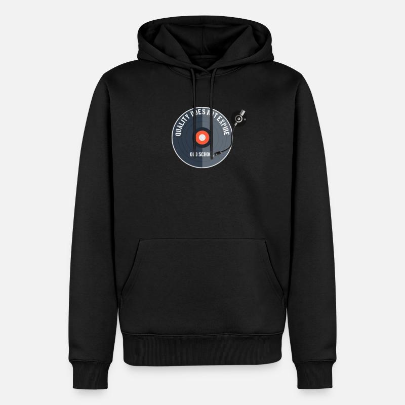 La qualité n'expire pas - Sweat à capuche Premium bio Homme - noir